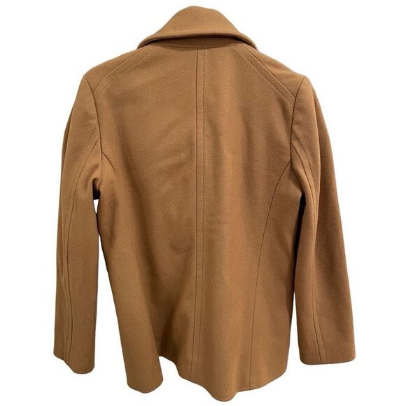 J Crew Peacoat Womens S Double Breasted Camel  Military Strucured Gorpcore - Picture 2 of 9